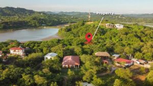 Casitas en venta en Guasacate, Nicaragua. Propiedad vacacional en Nicaragua. Vista aérea de la propiedad.