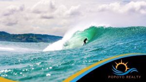 Nicaragua Surf Spots man riding a barrel wave