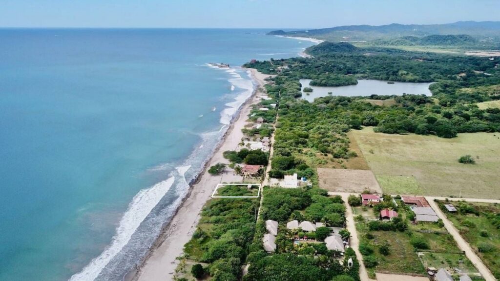 Titled beachfront lot in Playa Jiquelite Nicaragua with ocean view
